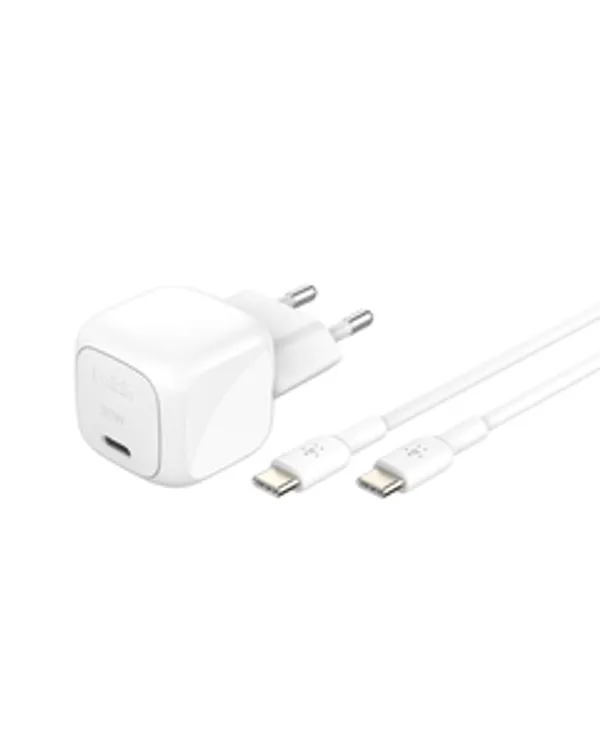 Belkin 30W USB-C Ladegerät PD und PPS inkl.USB-C Kabel 1m,weiß