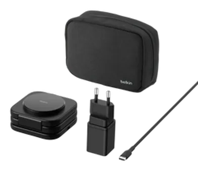 Belkin 3-in-1 magn. einklappbares Reise-Ladegerät, schwarz