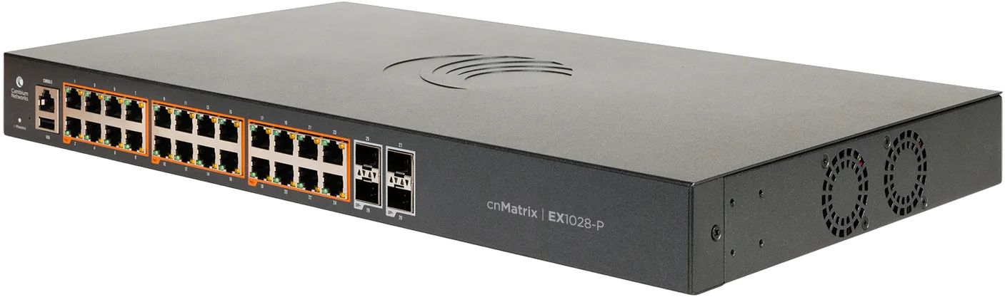 Cambium Networks cnMatrix EX1028-P 24*RJ45 4*SFP 200W PoE Cambium Networks cnMatrix EX1028-P 24*RJ45 4*SFP 200W PoE