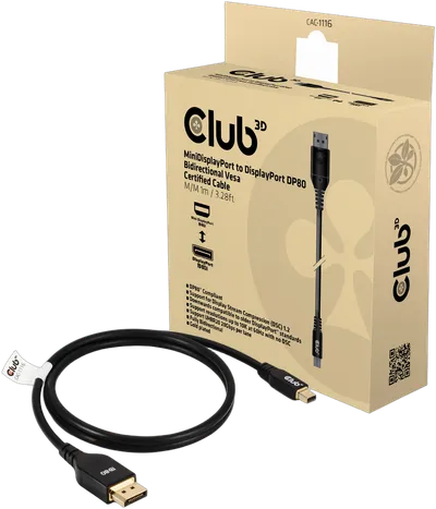 Club3D Kabel MiniDP 2.1 <-> DP2.1 1m 10K60Hz St/St retail