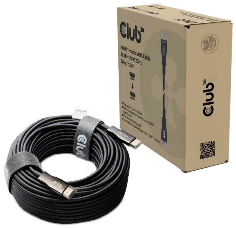 Club3D HDMI-Kabel A -> A 2.1 aktiv opt. 8K60Hz  UHD 50 Meter retail
