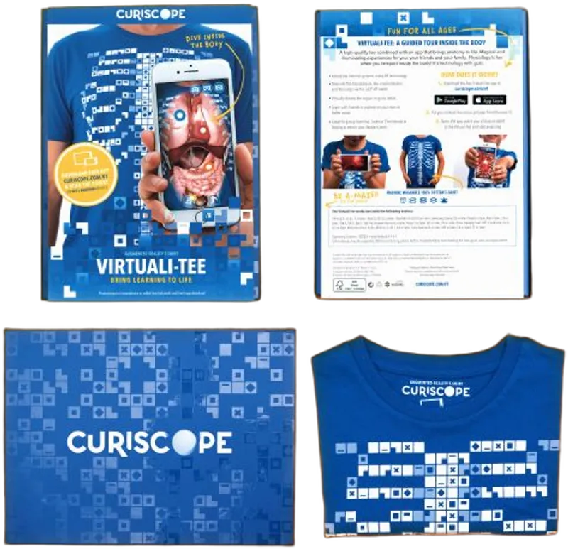 Curiscope MINT Virtuali-tee, Augmented Reality T-Shirt, Größe M für Kinder