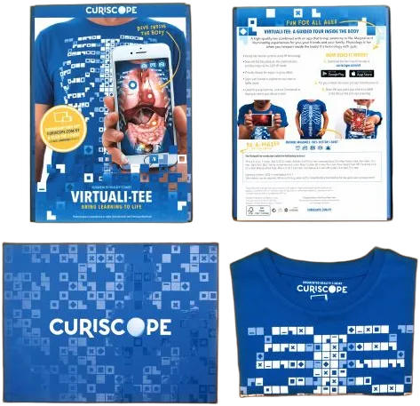 Curiscope MINT Virtuali-tee, Augmented Reality T-Shirt, Größe XL für Kinder