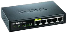 D-Link DES-1005P/E network switch Unmanaged L2 Fast Ethernet (10/100) Power over Ethernet (PoE) Black