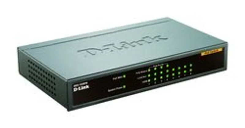 D-Link DES-1008PA network switch Unmanaged Fast Ethernet (10/100) Power over Ethernet (PoE) Black