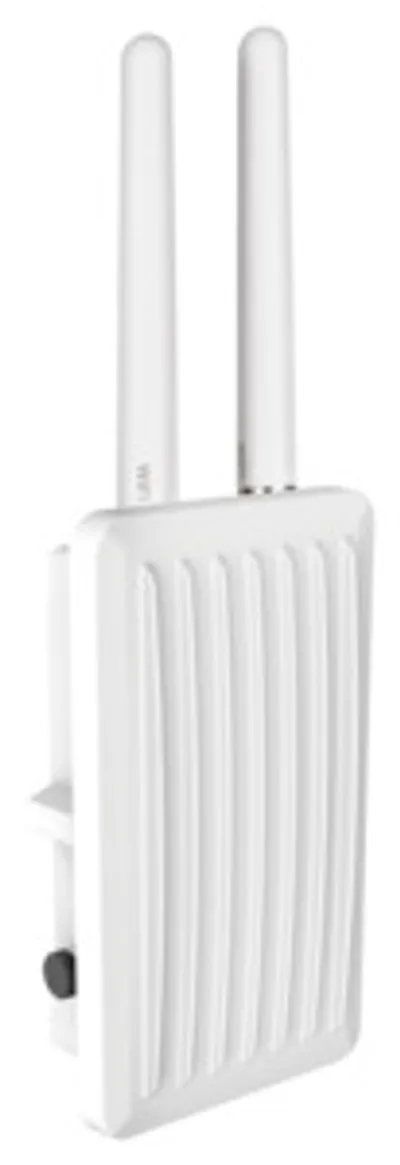 D-Link DIS-3650AP Industrial Outdoor AC1200 Access Point mit geripptem Gehäuse, zwei Antennen und Montagehalterung für