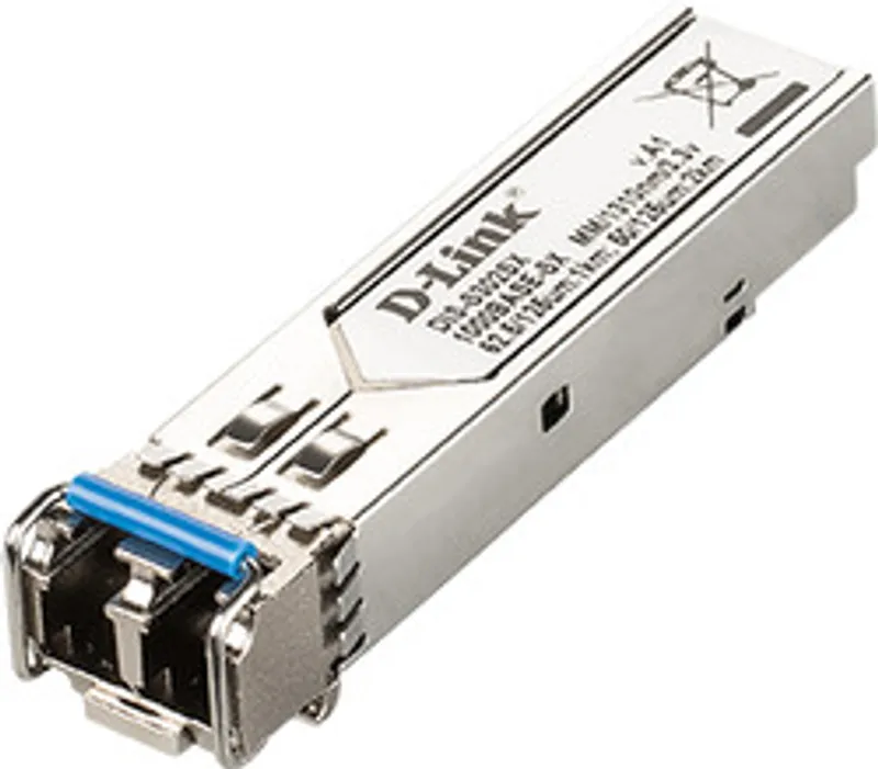 Module transcepteur réseau D-Link DIS-S302SX SFP mini-GBIC fibre optique 1000 Mbit/s en métal argenté avec connecteur LC