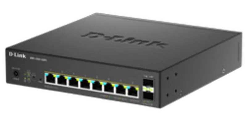 D-Link DMS-1250-10SPL/E-10-Port PoE M-Gigabit Smart Mngd Switc