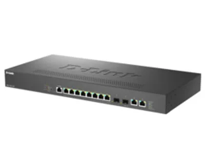 D-Link DMS-1250-12TP/E-12-Port PoE M-Gigabit Smart Mngd Switch