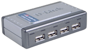 D-Link DUB-H4    4-Port USB2 Hub mit Netzteil        schwarz retail