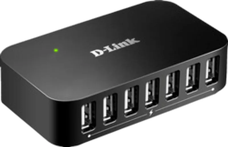D-Link DUB-H7 USB 2.0 Type-B 480 Mbit/s Black