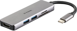 D-Link DUB-M530  5-in-1 USB-C Hub mit HDMI/SD-Reader retail