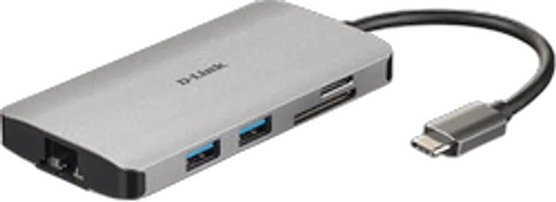 D-Link DUB-M810  8-in-1 USB-C Hub mit HDMI/USB-PD/GBE/SD-R. retail