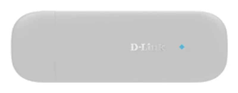 Carte réseau sans fil D-Link DWM-222W/R 286,8 Mbit/s, adaptateur blanc en forme de capsule avec logo D-Link et voyant bleu