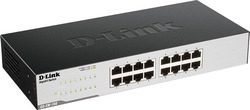 D-Link GO-SW-16G Unmanaged L2 Gigabit Ethernet (10/100/1000) 1U Black