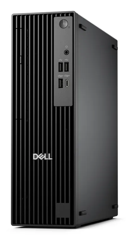 Dell 66DX1 Pro Slim PC with Intel Core Ultra 5, 8GB DDR5 RAM, and 512GB SSD running Windows 11, shown in black slim desktop