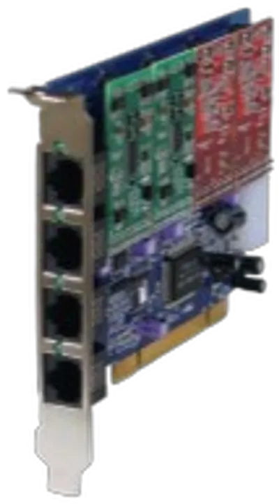 Digium 1A4A04F 4 Port 2-FXS/2-FXO PCI Card with EC