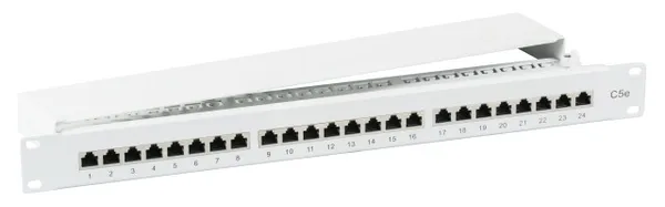EFB Patchpanel STP 24xRJ45 Cat.5e, 19" 1HE, grau
