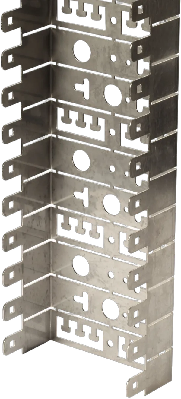 LSA+ TK Montagewanne universal, 50 Module(2/10 zu 10DA), T=30mm, R=25mm