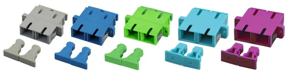 LWL-Kupplung,SC-Buchse/SC-Buchse,  9/125u Singlemode, duplex,PVC, Keramikhülse