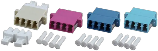 LWL-Kupplung,LC-Buchse/LC-Buchse, 50/125u Multimode, 2xduplex(Quad), Keramikhülse, OM4