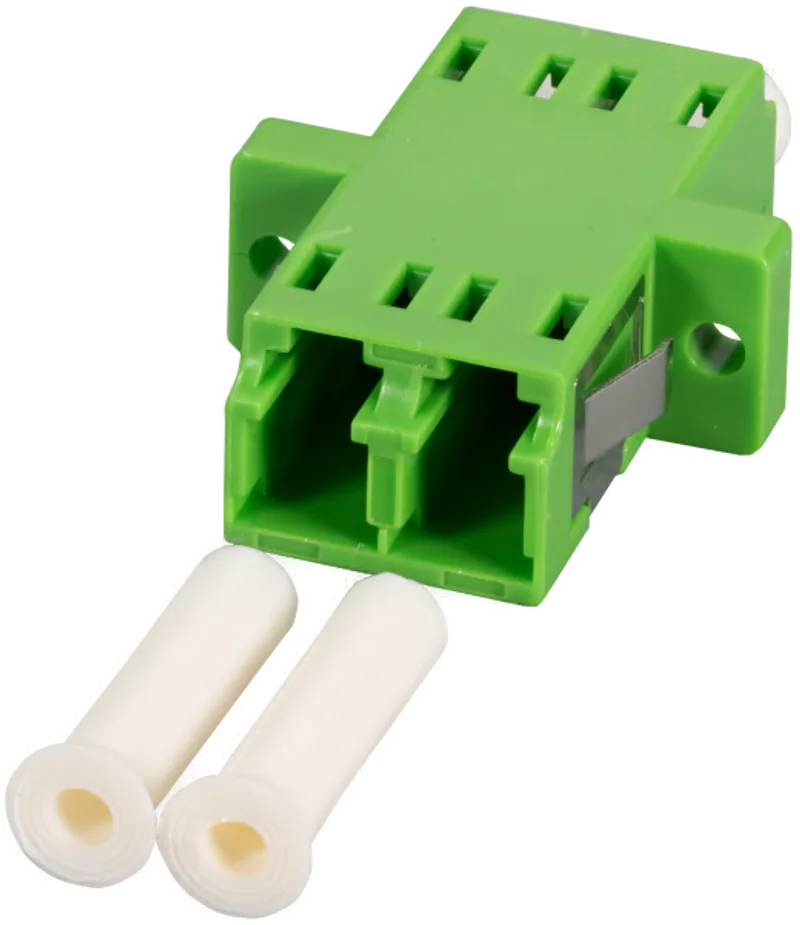 LWL-Kupplung,LC(APC)-Buchse/LC(APC)-Buchse,  9/125u Singlemode, duplex, PVC, Keramikhülse