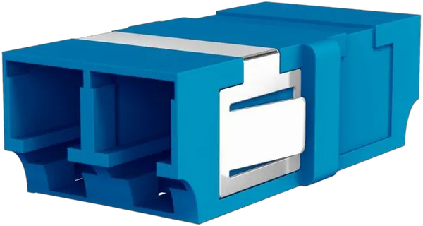 LWL-Kupplung,LC-Buchse/LC-Buchse, 9/125u singlemode, duplex, PVC, blau, ohne Flansch