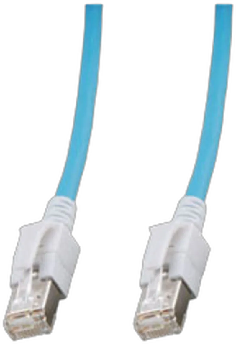 Patchkabel RJ45, CAT6A 500Mhz, 0.5m, blau; S-STP(S/FTP); VC LED in den Steckern!