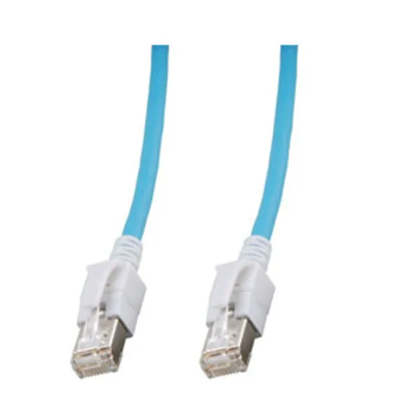 Patchkabel RJ45, CAT6A 500Mhz,  1.0m, blau; S-STP(S/FTP); VC LED in den Steckern!