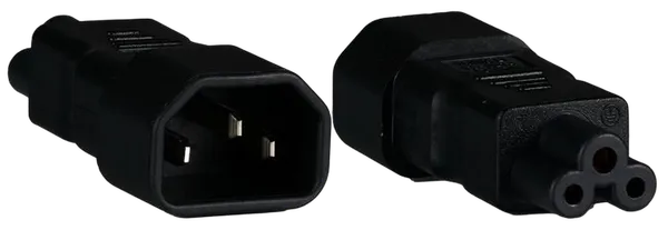 Netzkabel 230V Adapter C6-Stecker(Mickey-Mouse/Kleeblatt) -> C7-Buchse EURO8