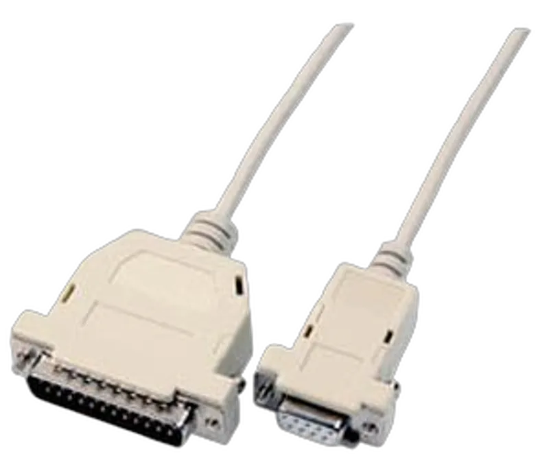 Kabel seriell DB25pol=>DB9pol St/Bu,  5m