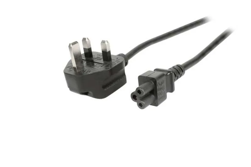 EFB Netzleitung UK BS1363A-C5 180°,schwarz,5.0m,3x0.75mm