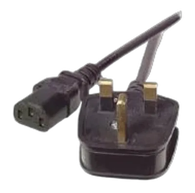 EFB Netzleitung UK BS1363A-C13 180°,schwarz,3m,3x1.00mm