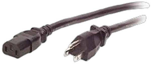 EFB Netzkabel USA/NEMA 5-15P-C13 180°,sw,1.8m,SVT AWG18x3C