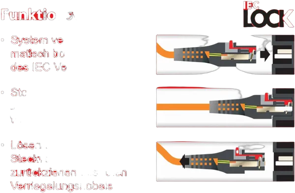 EFB Netzkabel Schutzk. 90°-C13 180°,IEC Lock,sw,1.0m,3x1.00