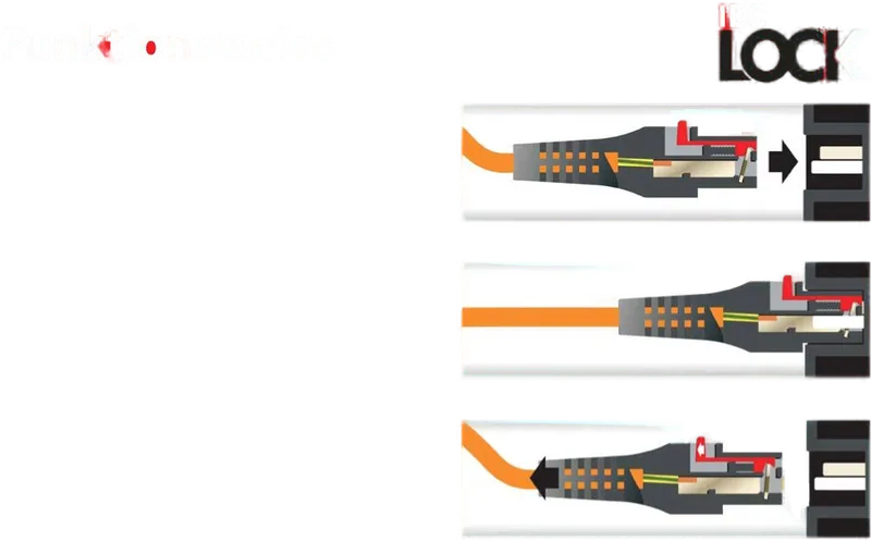 EFB Netzkabel Schutzk. 90°-C13 180°,IEC Lock,sw,3.0m,3x1,00
