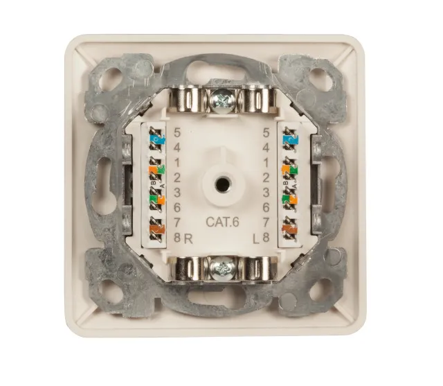 EFB Datendose Cat.6 250MHz oben/unten,Unterputz,2xRJ45,weiß EFB Datendose Cat.6 250MHz oben/unten,Unterputz,2xRJ45,weiß