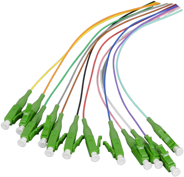 EFB Faserpigtail LC/APC OS2 G657A2 farbiges Set 2m - 12 Stck