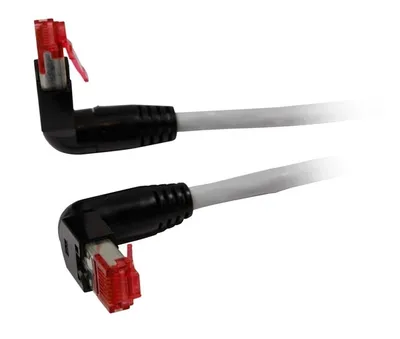 EFB RJ45 Patchkabel S/FTP Cat.6A 2xTM21 90°UC900  3.00m grau