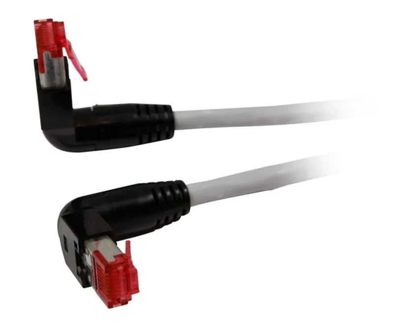 EFB RJ45 Patchkabel S/FTP Cat.6A 2xTM21 90°UC900  3.00m grau
