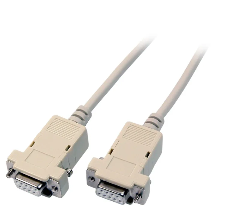 EFB Serielles Null-Modemkabel, 2x DSub 9, Bu.-Bu., 2,0m, beige