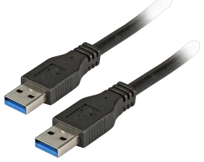 EFB USB3.0 Anschlusskabel A-A,St.-St.,1.8m,schwarz,Premium