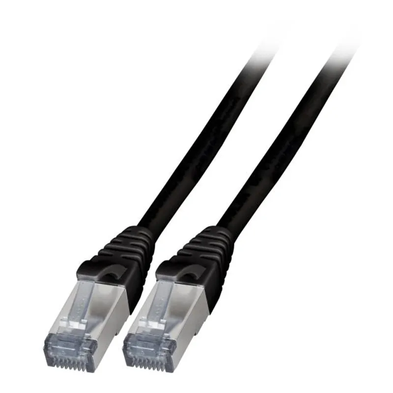 EFB RJ45 Patchkabel S/FTP Cat.6A TPE 2.00m schwarz