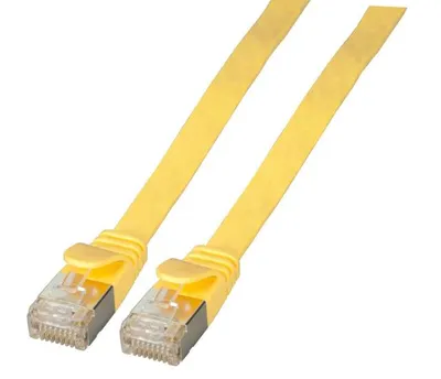 EFB RJ45 Flachpatchkabel U/FTP Cat.6A PVC 1.00m gelb