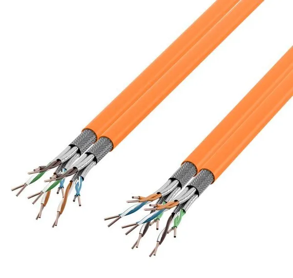 Kabel 1000MHz, CAT7, S-STP(S/FTP), Verlege, Duplex, 500m Trommel, CPR Dca