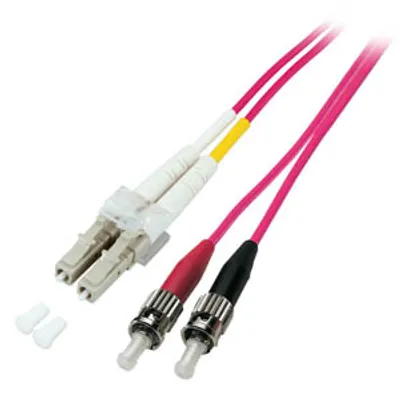 EFB Duplex Patchkabel LC-ST OM4 5m LSZH 2mm erikaviolett