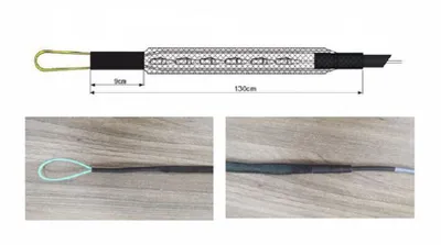 EFB Trunkkabel U-DQ(ZN)BH 4G 50/125 SC/SC OM4 190m with pull-loop and mesh reinforcement shown in technical diagram and EFB Trunkkabel U-DQ(ZN)BH 4G 50/125 SC/SC OM4 190m with pull-loop and mesh reinforcement shown in technical diagram and