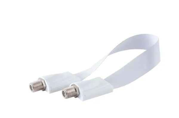 Kabel SAT, F(Bu)->F(Bu),  0,25m, weiss, Fensterduchtführung, extra dünn