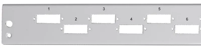 LWL-Patchpanel, zbh. Frontblende SC Duplex/LC Quad vertikal 24x, ohne Kupplungen, schwarz