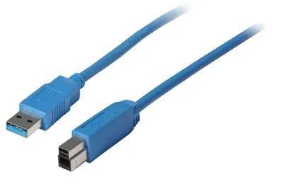 Kabel USB, A(St) => B(St), 3.0m, USB3.0, blau